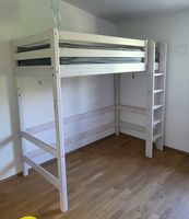 Flexa Hochbett Weiss inkl. Leiter & IKEA Vagstranda Matratze