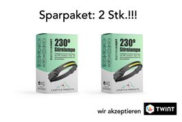 2x Stirnlampe LED mit 230° Leuchtwinkel - das ORIGINAL!!!