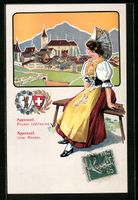 Fräulein in Appenzeller Tracht, 1911