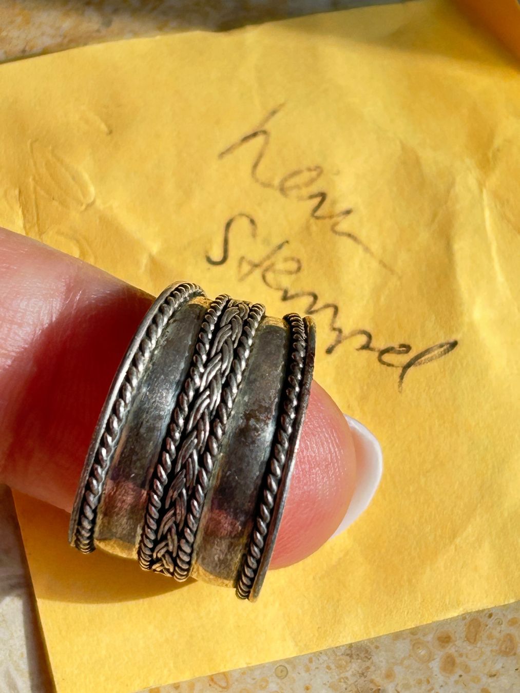 Anelli: Vintage Silberring römisch oder indisch (Grösse 58) – Usato da Laufen venduto da Bellebellezza 6