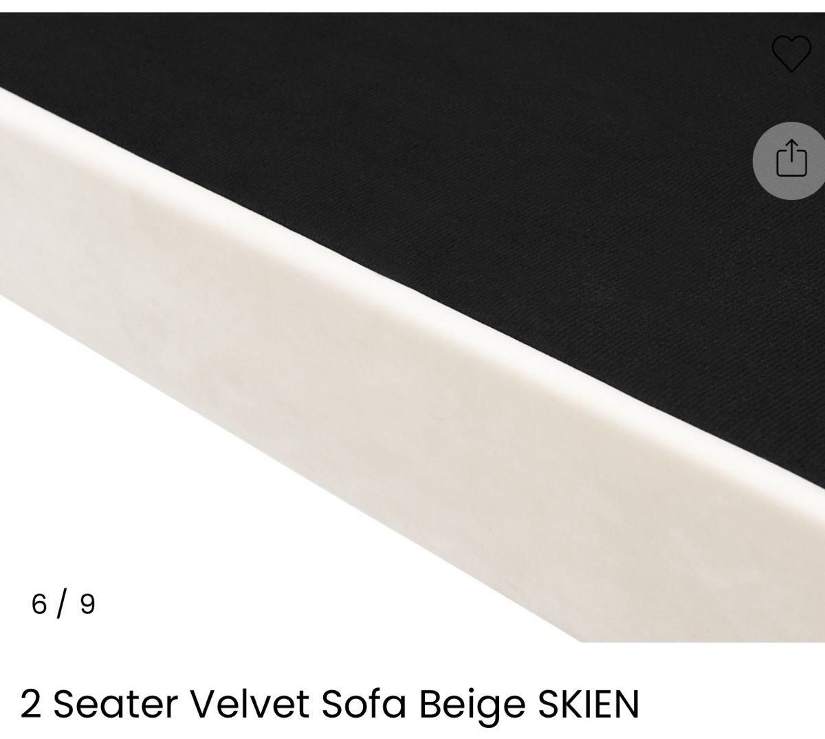 Beliani Divani: Beigefarbenes 2er-Sofa aus Samt von Beliani – Usato da Schliern b. Köniz venduto da mad_hsd9 2