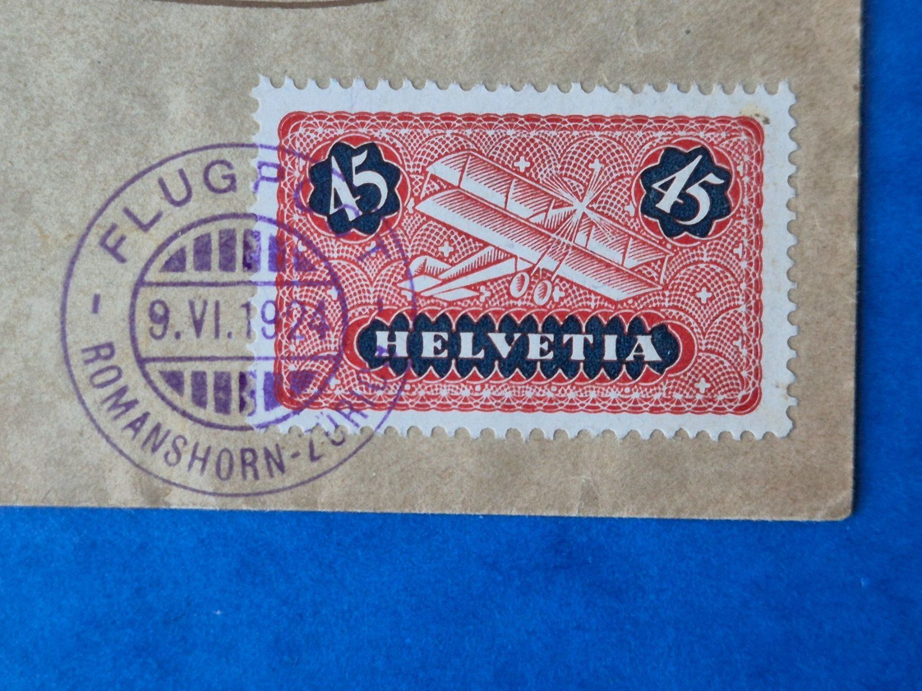 Alle Briefmarken: Flugpostbrief Int.Schaufliegen Romanshorn1924 Eingeschrieben – Gebraucht aus Seewen SZ von SuperpumaDisplayTeam 3