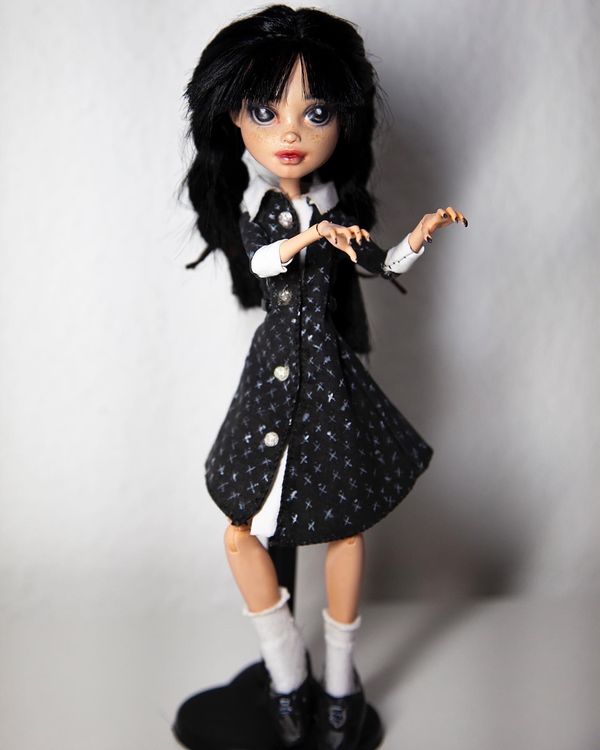 Ooak Monster High Doll - Wednesday
