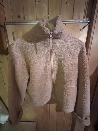 H&M Teddyjacke beige mit Reissverschluss Grösse L
