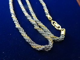 Christian Dior Halskette Kette Silber Gold farbig Schmuck