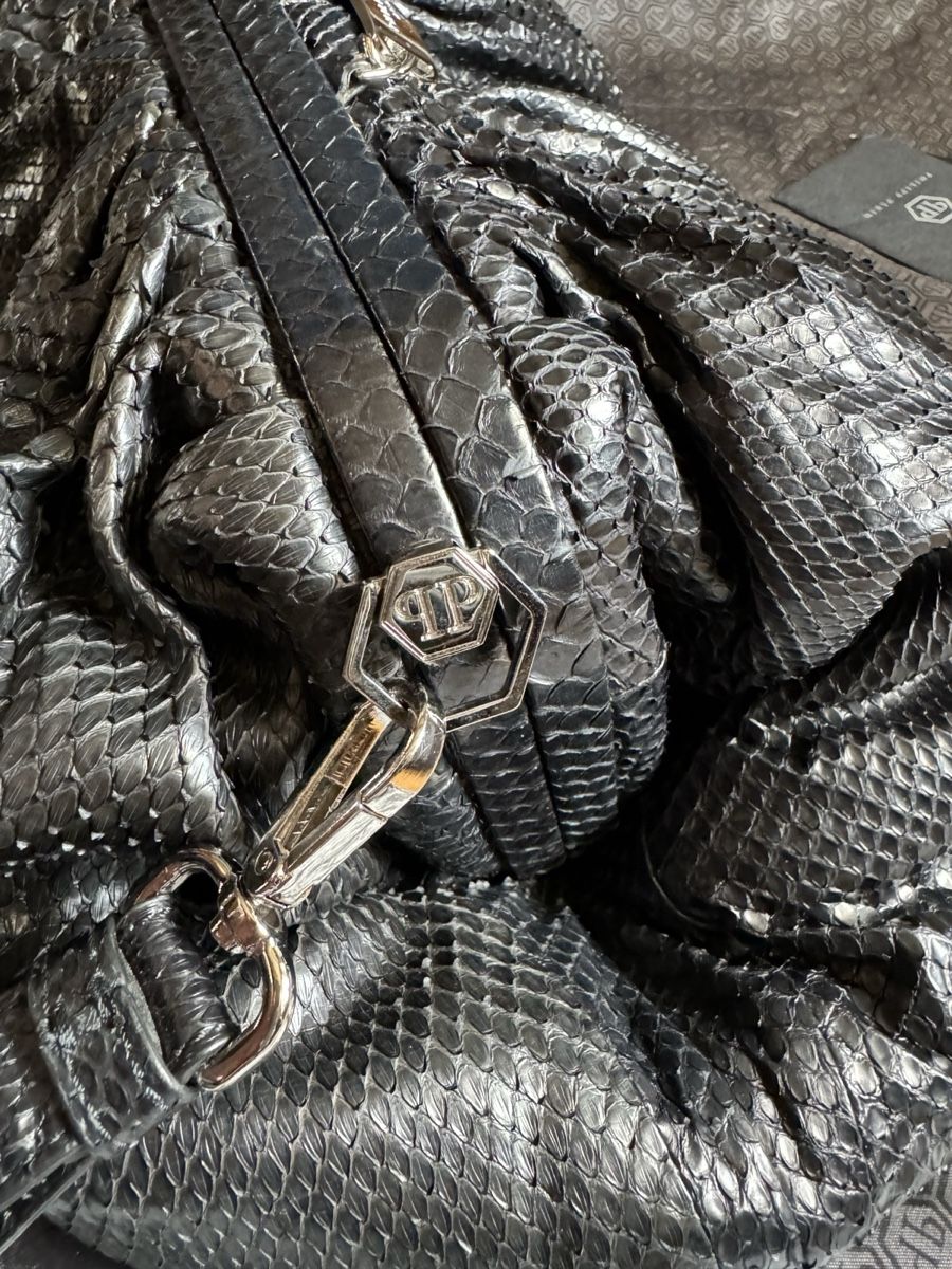 Philipp Plein Borse da donna: Philipp Plein Pythonleder Clutch Bag mit Nappa – Nuovo (secondo la descrizione) da Seon venduto da noe_zz6w 3