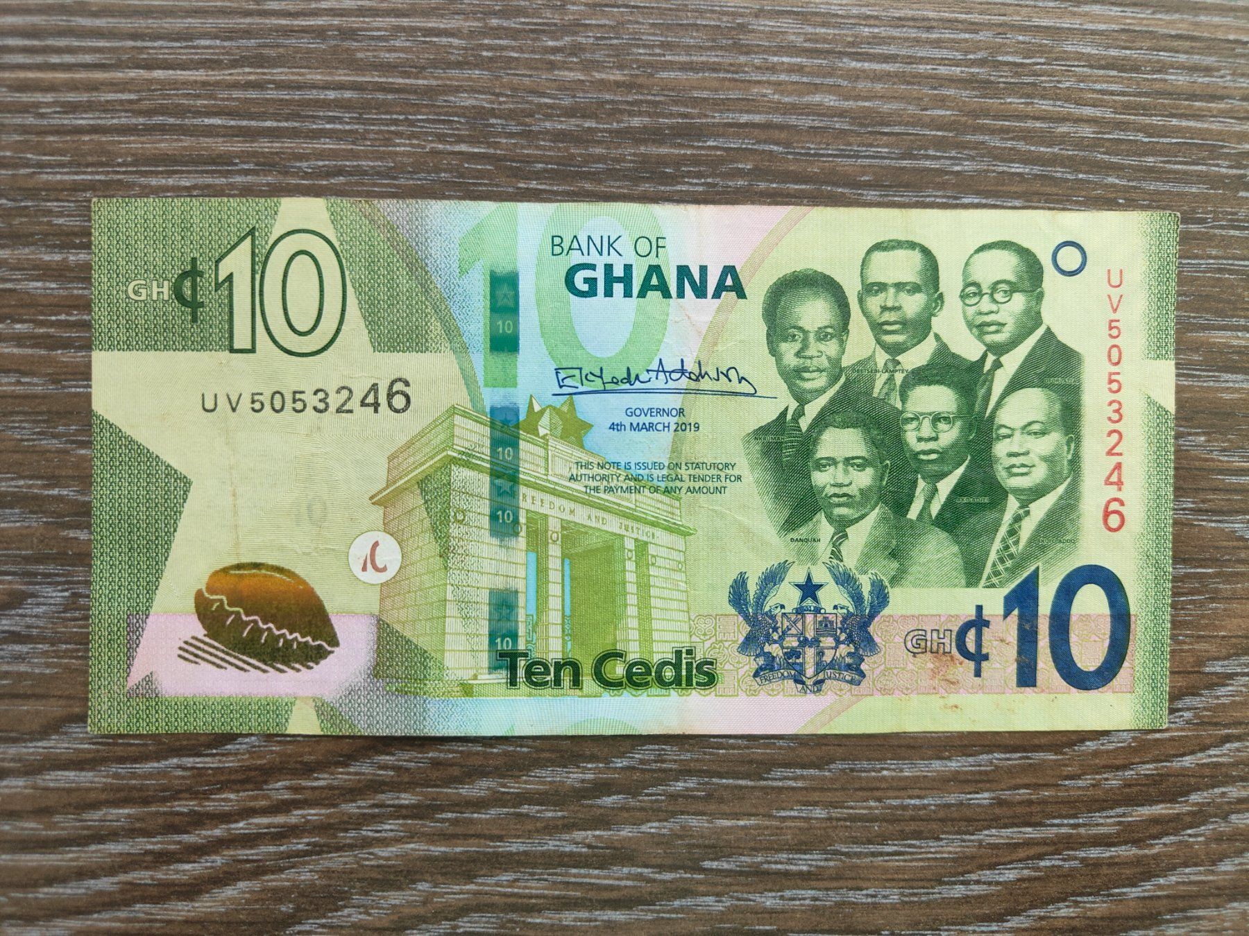 Banknoten: Ghana 10 Cedis 2019 !!!!!!! – Gebraucht aus Flaach von Lonzo99