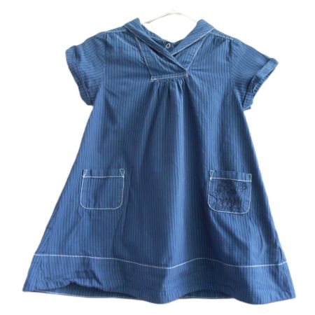 Gr. 80 / 86 Du pareil au même Kleid blau gestreift