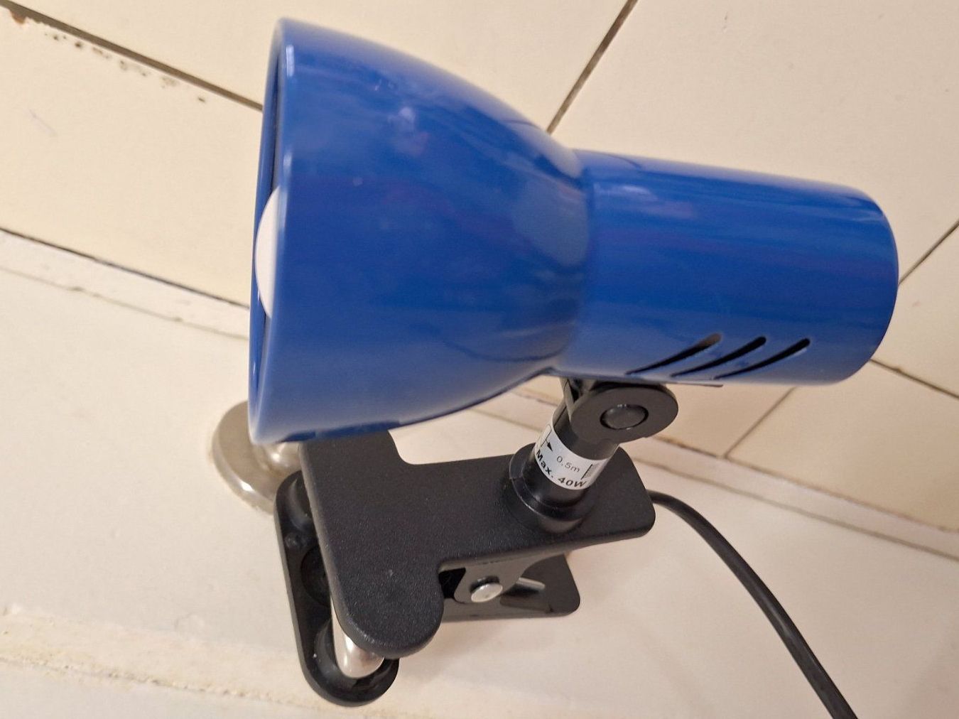 Lampade: kleine ,blaue Klemmlampe , Vintage – Usato da Arlesheim venduto da shopradl 8