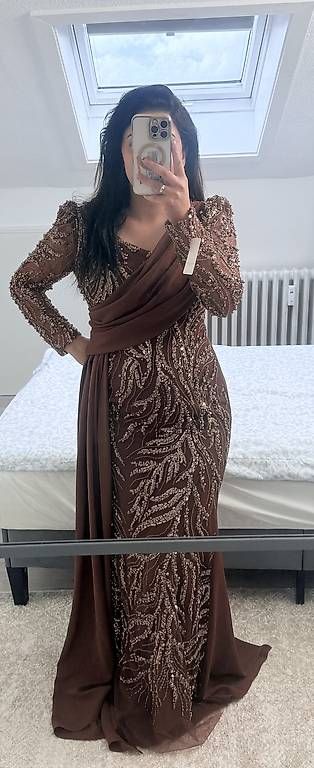 Kleider: Wunderschönes Abendkleid Braun Gr. L/40 – Gebraucht aus Rünenberg von Dgn_63 1