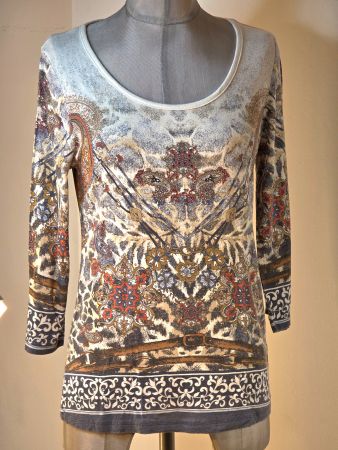 S 36 LAURA KENT leichtes Schlupfshirt Blusenshirt 3/4 Arm