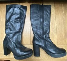 Longues bottes mollet XL cuir noir