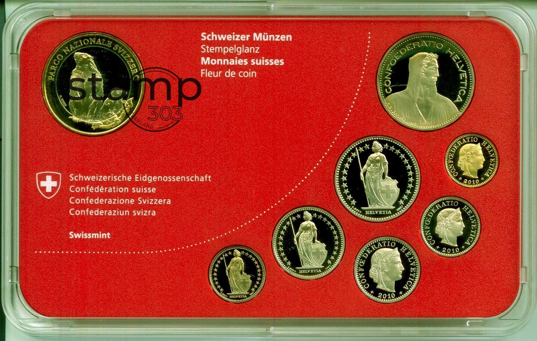 Tutti le monete: Schweizer Münzsatz 2010 stgl      NEU – Usato da Eggersriet venduto da stamp303 1