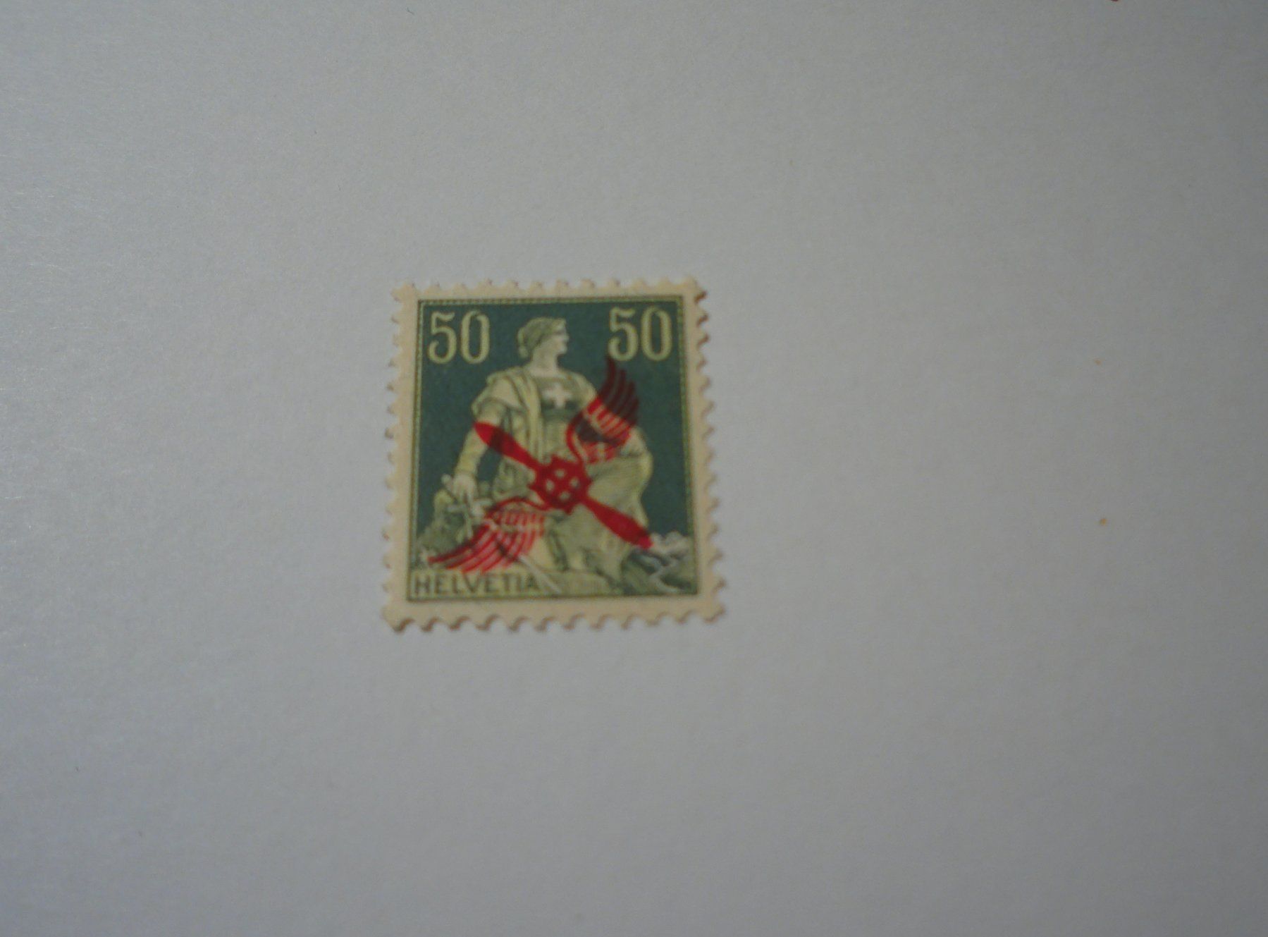 Alle Briefmarken: Flugpostmarke 1919 50 Rp, ** – Gebraucht aus Niederwil AG von morostahu