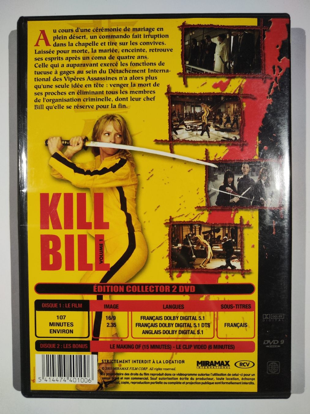 Tutti i DVDs: DVD - Kill Bill - Volume 1 – Usato da Commugny venduto da Teksen 1