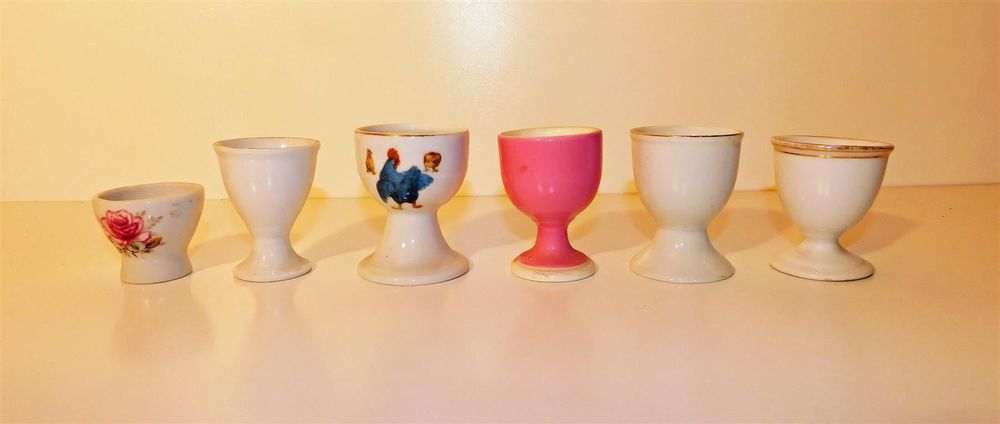 Bluweet Eierbecher 4er Set - Stapelbar Aus Porzellan Grau