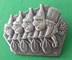 Basler Fasnachtsplakette Silber mit Nadel 1998