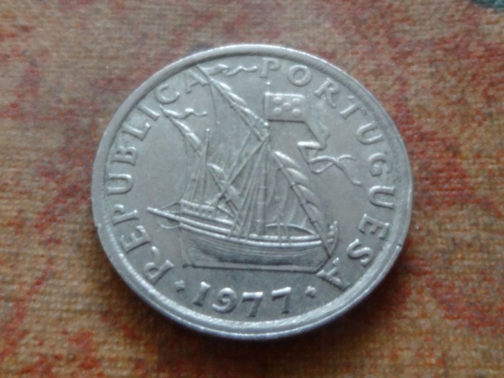 Alle Münzen: PORTUGAL  2.5  Escudos  1977 – Gebraucht aus Romanel-sur-Lausanne von Swift13