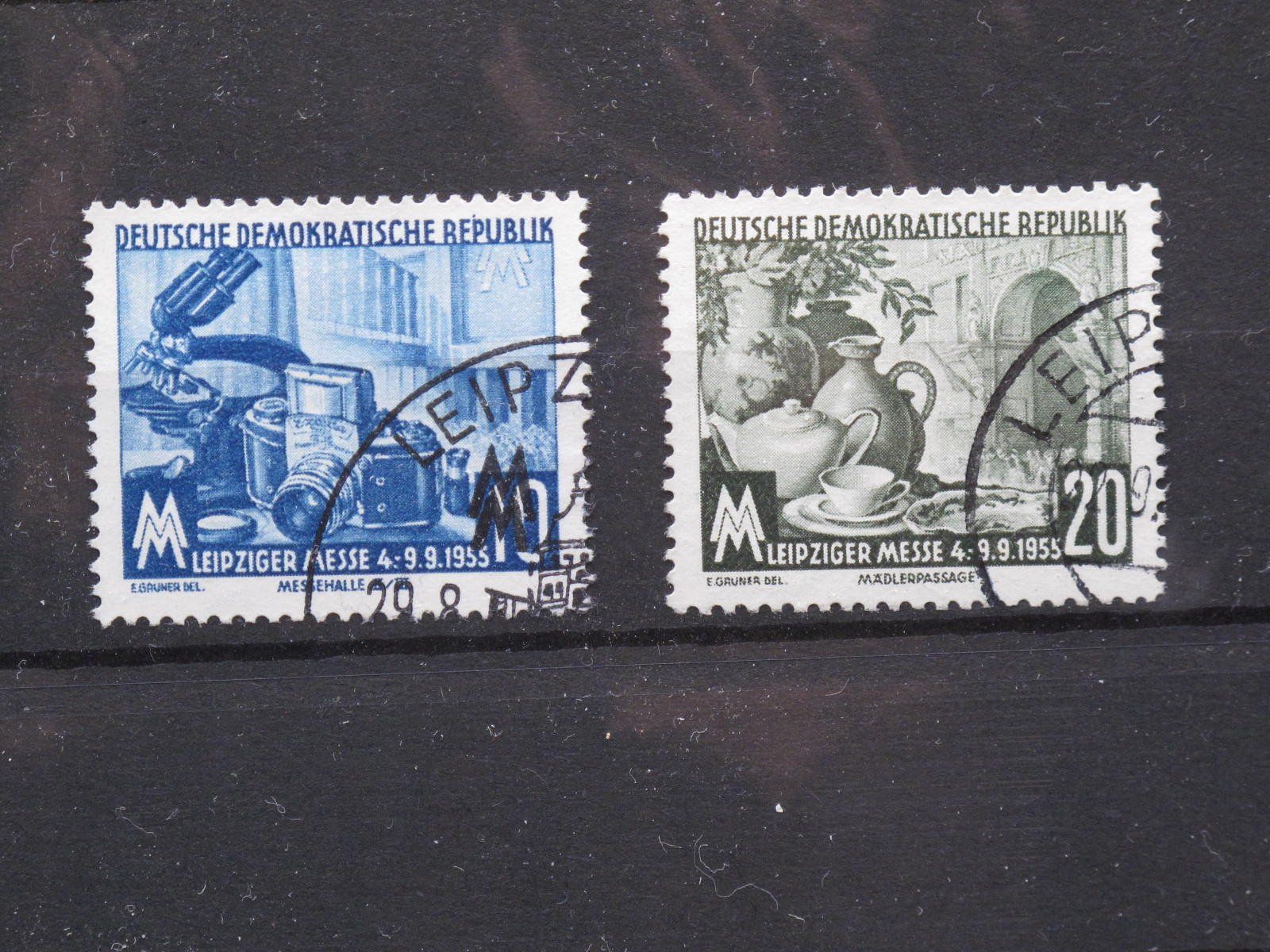Tutti i francobolli: DDR 1955 Herbstmesse Leibzig gest. – Usato da Wil SG venduto da fva01