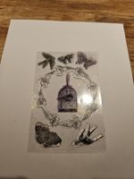 Stempelset  Silikonstempel- Vögel und Käfig, neuwertig!