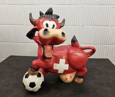 WM-Kuh Hopp Schwiiz Fussball Figur Allez Suisse Kuhfigur