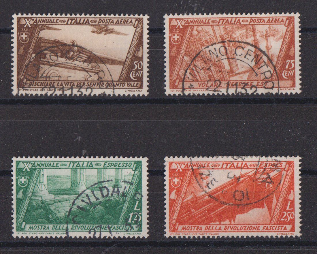 Tutti i francobolli: Italia 1932: Flugpost / Flugpost-Eilmarken - Kat. 150.-- – Usato da Eschlikon TG venduto da PhilCon
