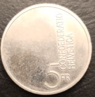 5 Franken Münze, Jahrgang 1985 - Sammlerstück
