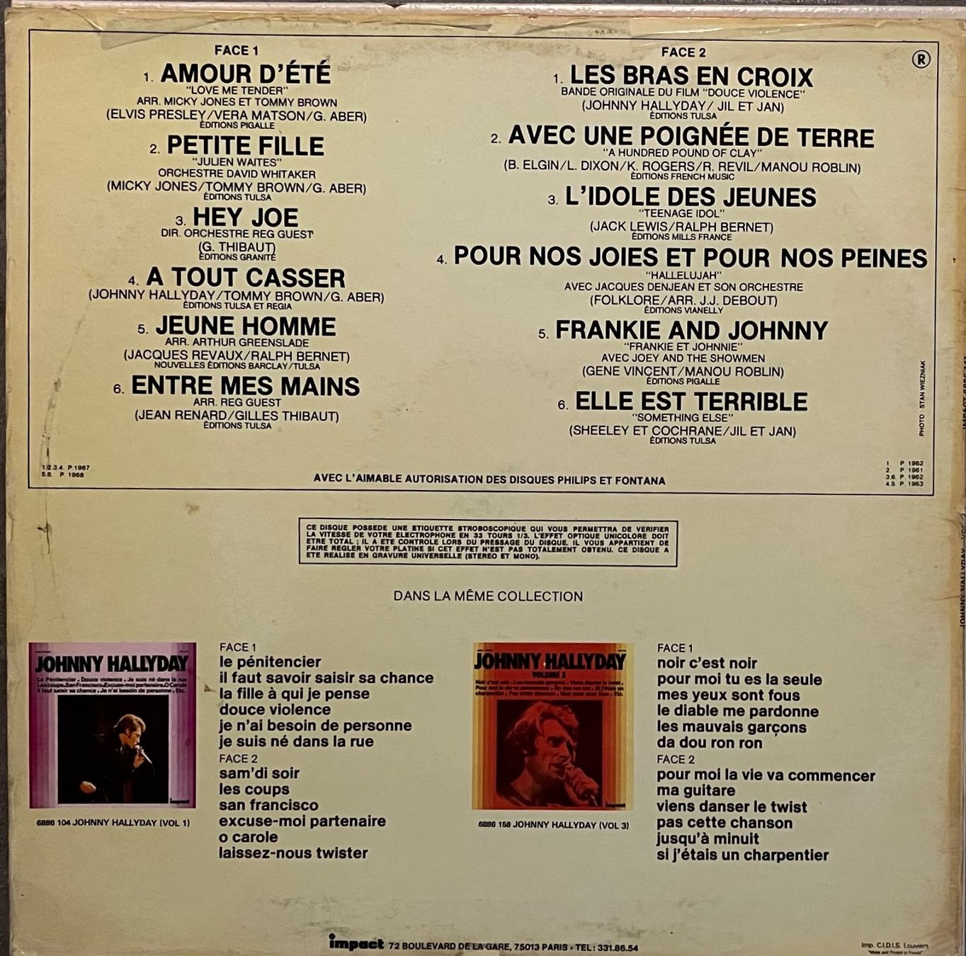 Schallplatten: JOHNNY HALLYDAY - VOLUME 2 - 33 Tours – Gebraucht aus Bussigny von vinyl-pas-cher 1