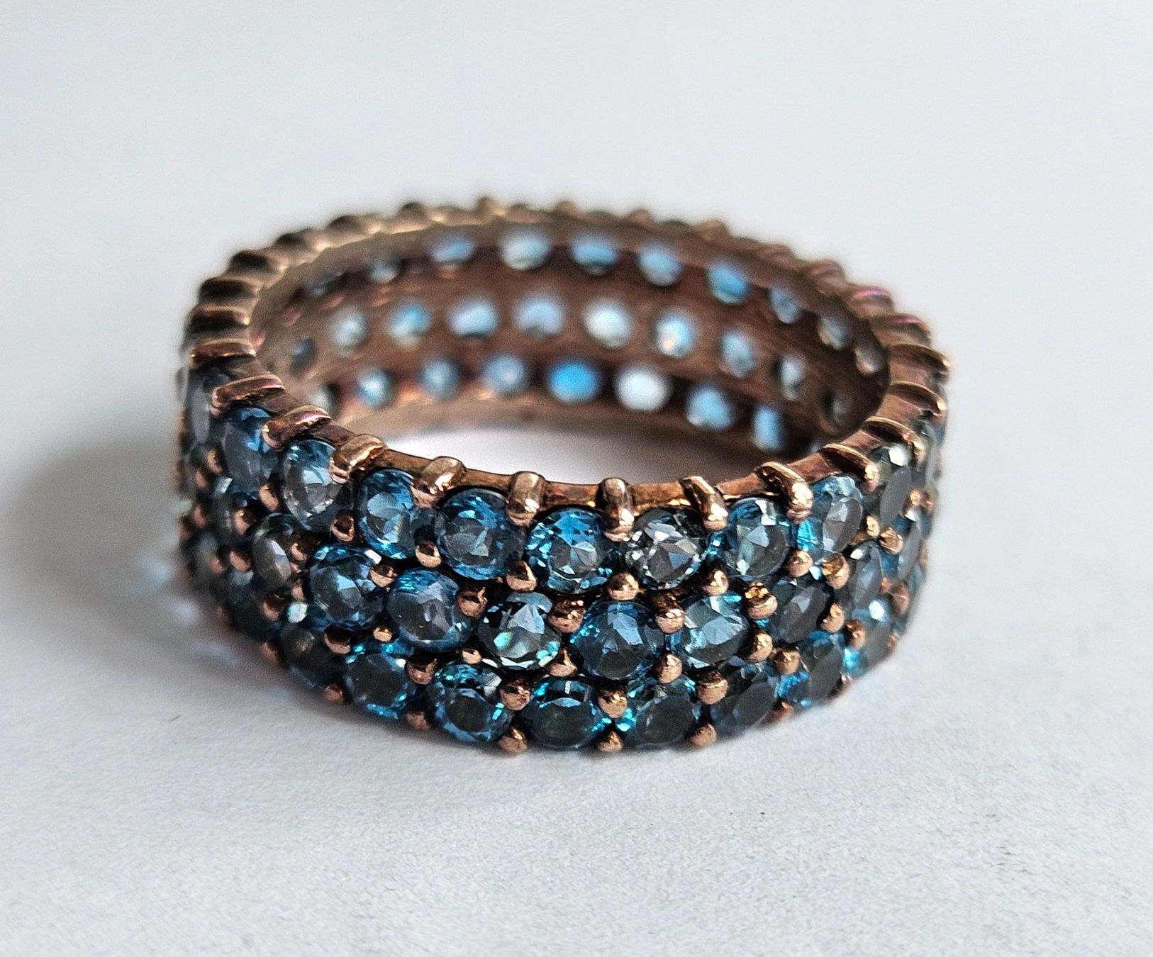 Anelli: Ring mit blauen Steinen Silber Grösse 61 – Nuovo (secondo la descrizione) da Zürich venduto da adriben 1