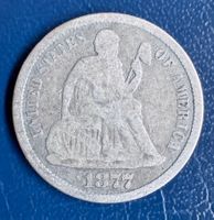 USA One Dime 1877 CC Seated Liberty