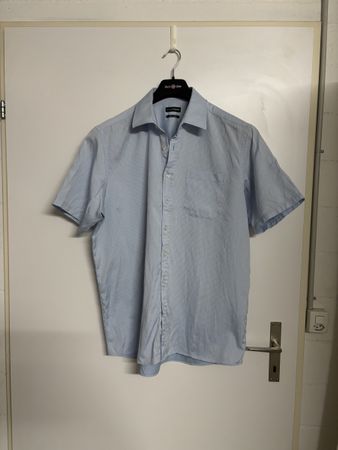 Herren Hemd kurzarm hellblau Grösse XL guter Zustand