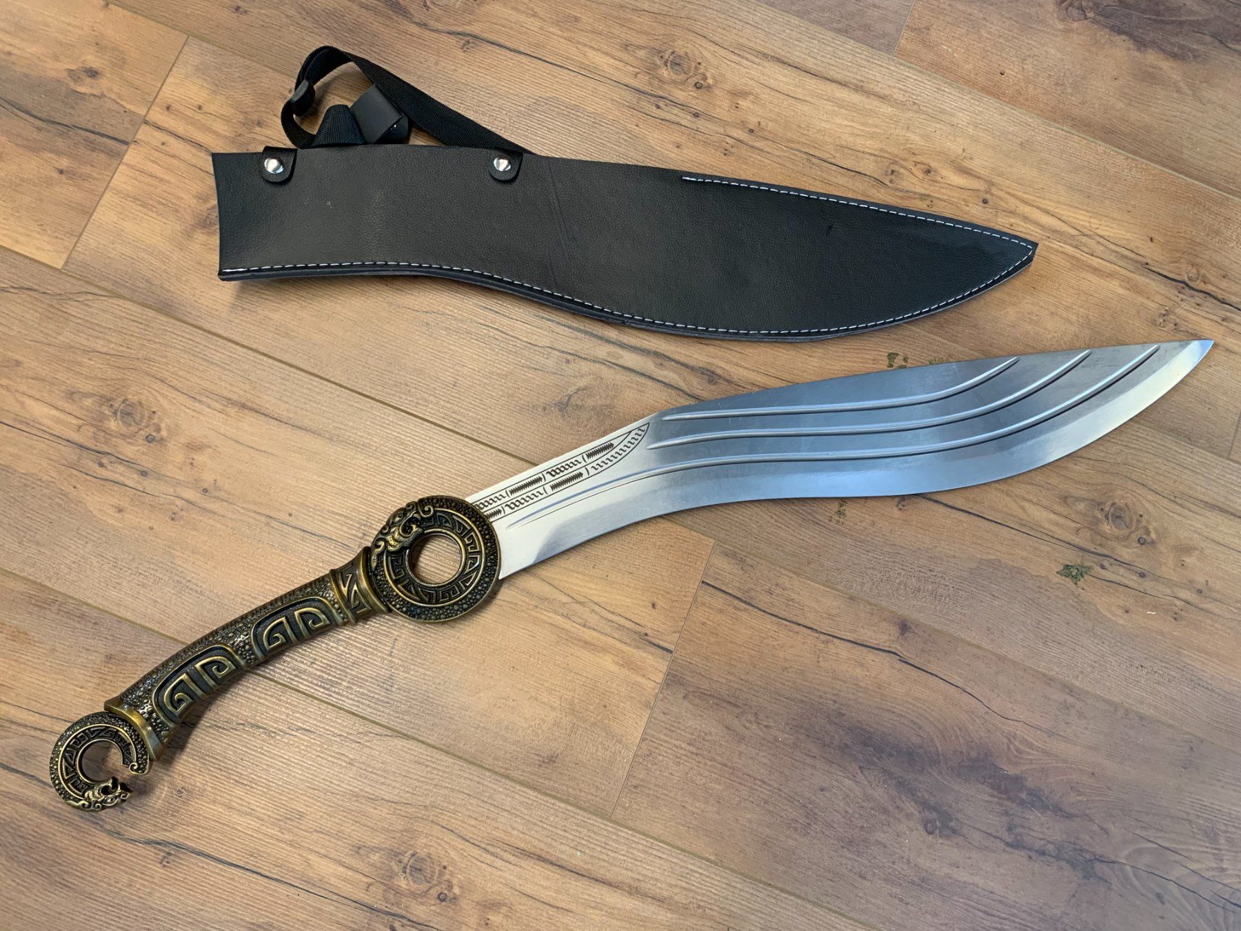 Posate: XXL massive Kukri Machete Messing-Griff & Ring-Knauf 85cm – Nuovo e nell'imballaggio originale da Bergdietikon venduto da shopAgent 3