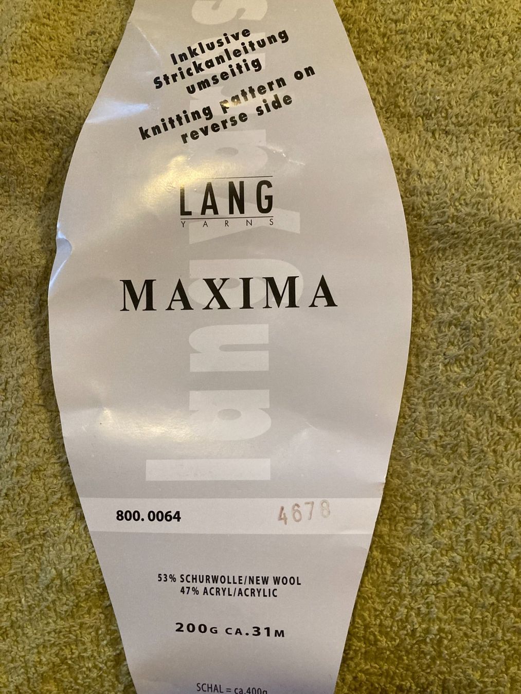 Wolle: Lang-yarns Maxima – Neu (gemäss Beschreibung) aus Balsthal von dasesaro 2