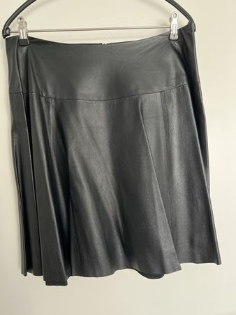 Echtleder Rock Turnover, Gr. 40, schwarz, Top Zustand!