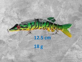 Angelköder Hecht Wobbler 12.5 cm, 18 g