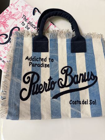 MC2 Saint Barth Tasche gestreift. Baumwolle. Ungetragen 