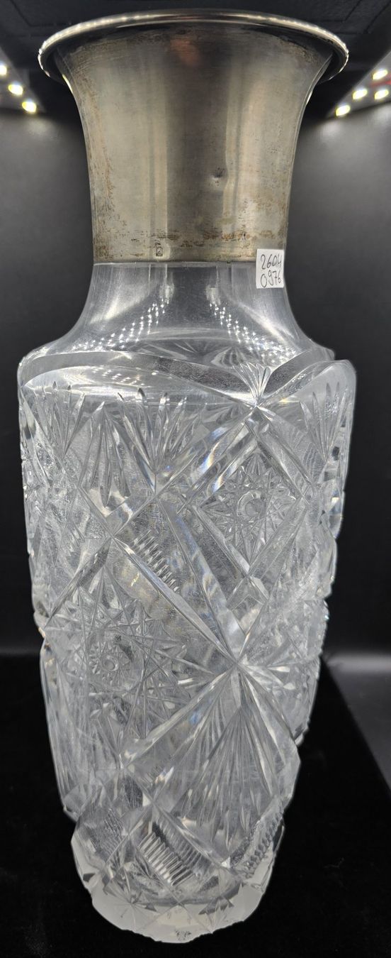 Vasi & Recipienti: Geschliffene Bleikristall Vase mit Silber Rand – Usato da Rorschacherberg venduto da snOOpydOg11 1
