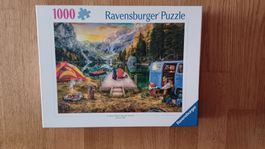 Ravensburger Puzzle, 1000 Teile, Motiv: Camping am See