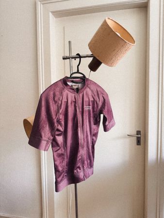 Pas Normal Studios Mechanism Jersey, AOP Mauve, Size Small