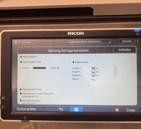 Ricoh Drucker: Ricoh MP 4055 (Multifunktionsdrucker mit Finisher) – Gebraucht aus Rotkreuz von Reinfisch 3