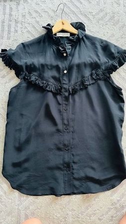 Sandro Paris, Top, Seide, Gr. 2 (M)