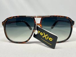 Sonnenbrille braun getigert UV 400 inkl Etui und Putztuch
