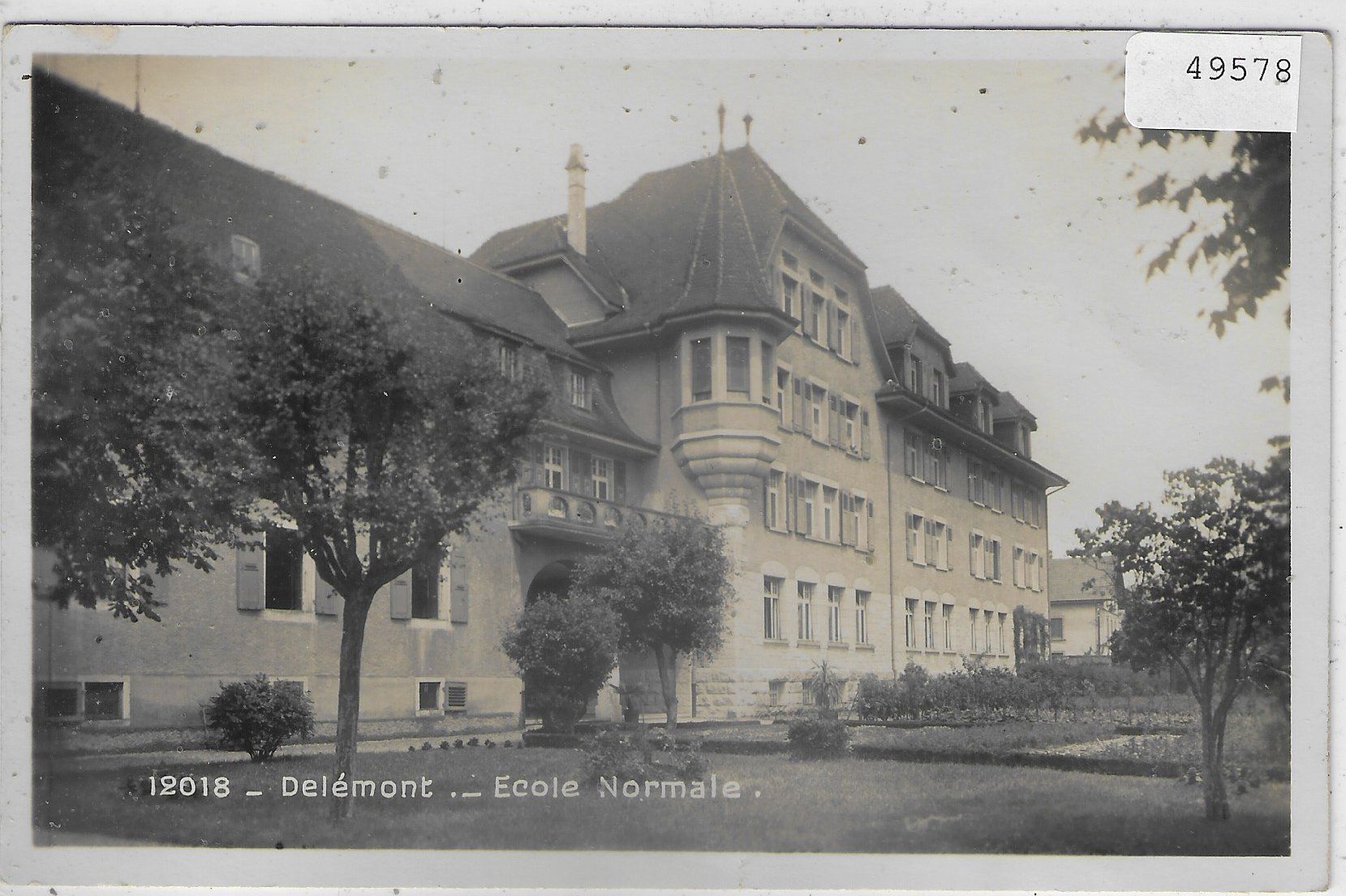 Cartoline postali: Delemont - Ecole Normale – Usato da Ettingen venduto da Kartenplanet