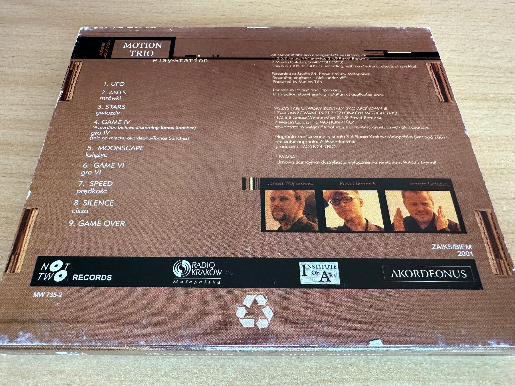 CD: Motion Trio – Play-Station – Usato da Rikon im Tösstal venduto da Alpenmutz 1