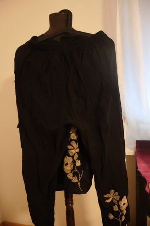 Kleid bestickt schwarz Damen Grösse XXL