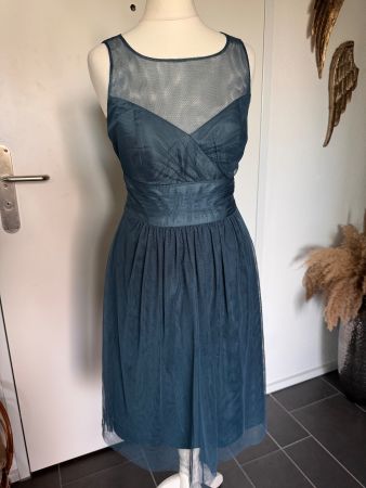 Festliches Kleid von Esprit / Gr. 32 Petrol
