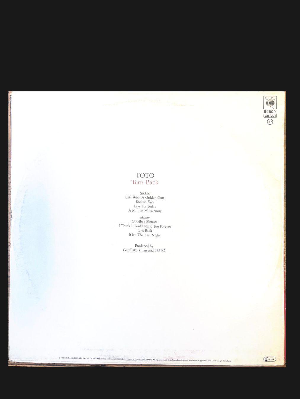 Dischi in vinile: 2 Vinyles TOTO originaux – Usato da La Chaux-de-Fonds venduto da Simone1180 3
