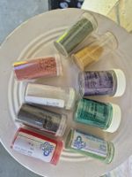 Glitzer Sand, Bastelsand, Effektsand, Sandmischung, 9 Stk.