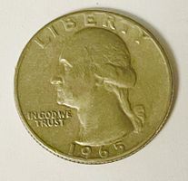 Seltene 1965 Vierteldollar Münze USA - Sammlerstück - VF-25