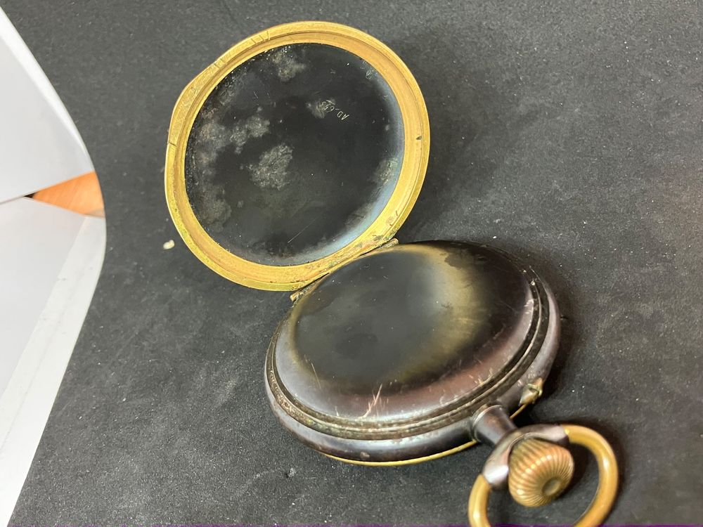 Verre Bomber Pour Montre De Poche - Orange, Chemin De Fer, Neuf Sans étiquette
